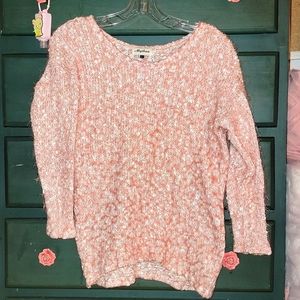 Pink crochet sweater